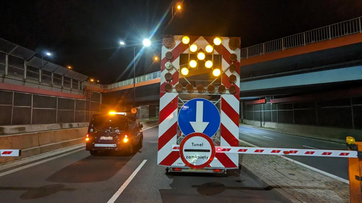 Czasowe zamknięcie tunelu DTŚ w Gliwicach
