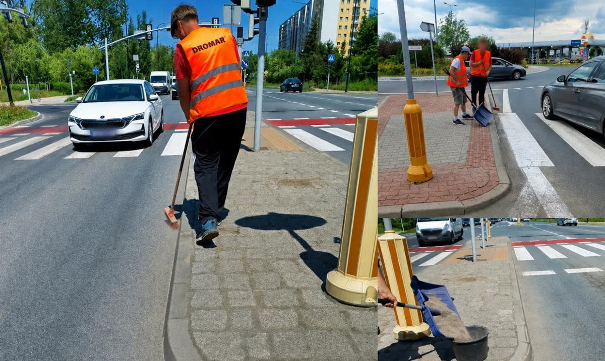 Usuwanie chwastów z pasów drogowych w Gliwicach