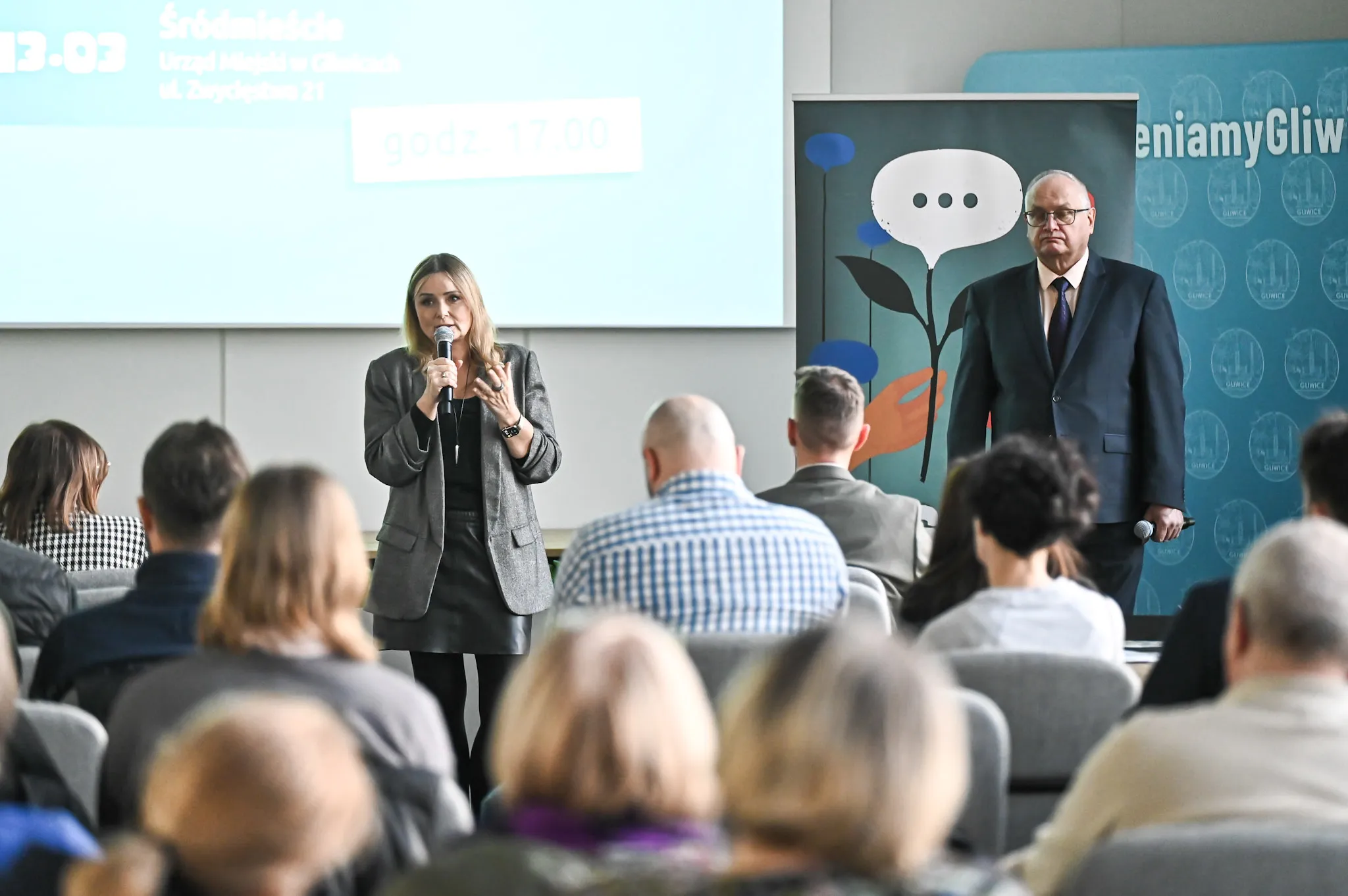 Spotkanie prezydent Gliwic z mieszkańcami Śródmieścia: parkowanie, odpady i inwestycje drogowe w centrum