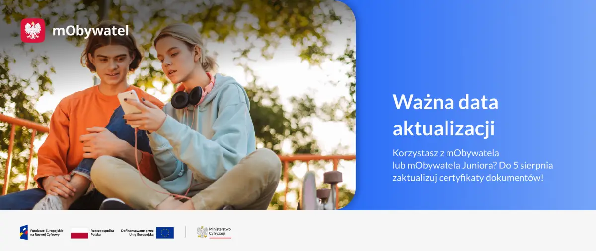 Termin aktualizacji certyfikatów w mObywatelu do 5 sierpnia