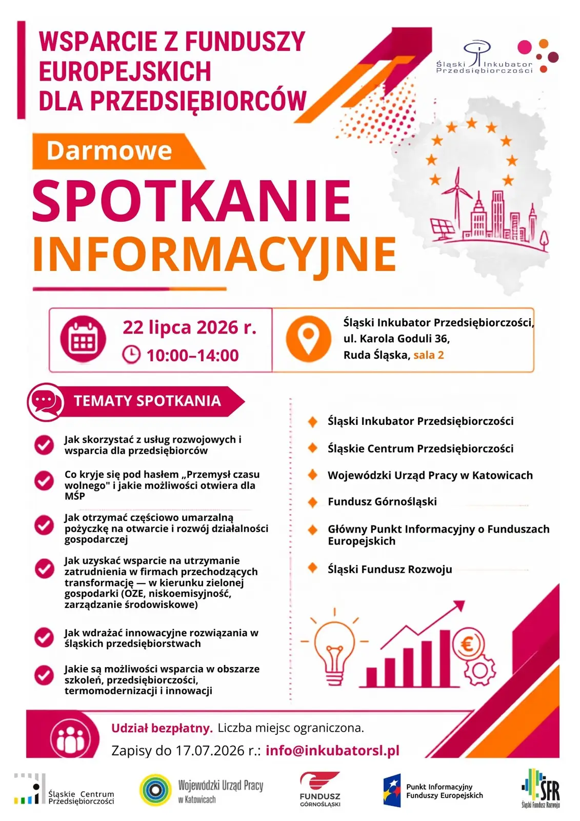 Bezpłatne spotkanie informacyjne dla przedsiębiorców o funduszach unijnych