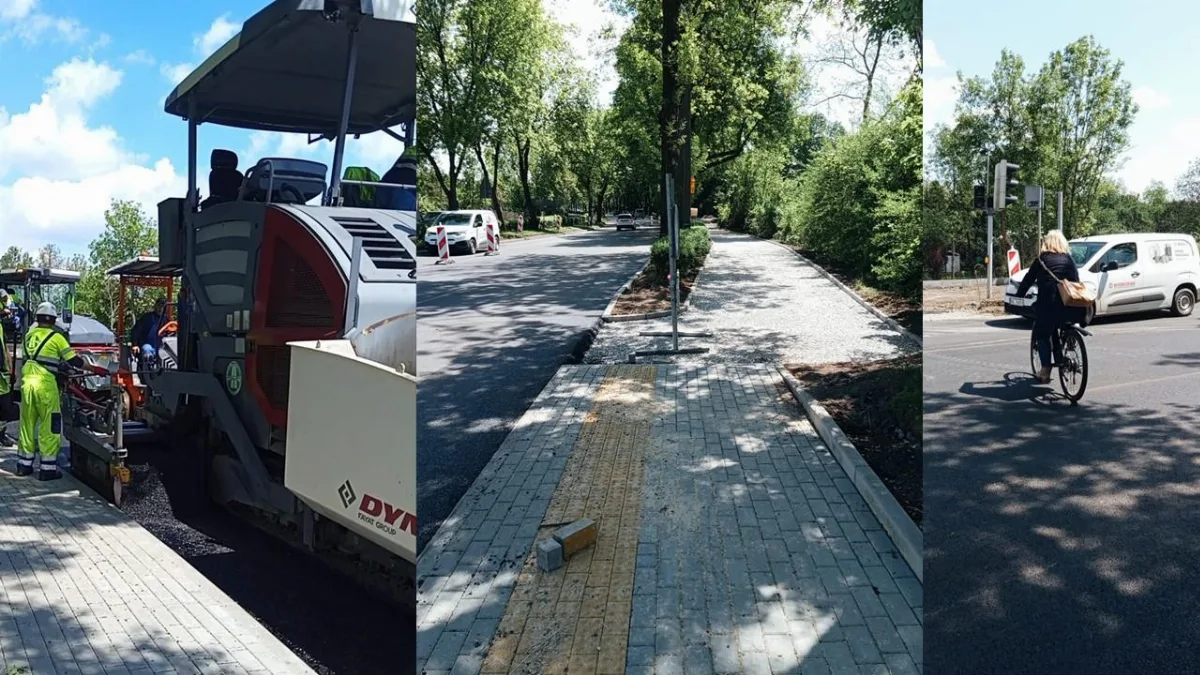 Postępy na skrzyżowaniu ulic Orlickiego i Wyspiańskiego