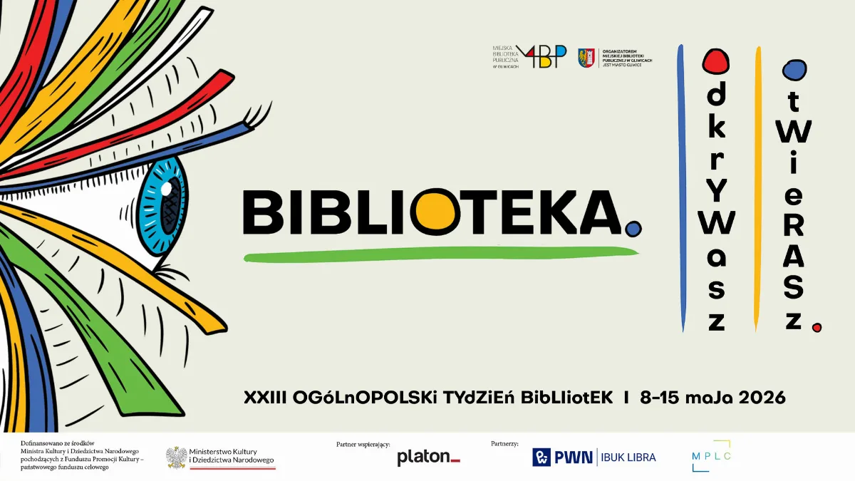 Tydzień Bibliotek w Gliwicach rozpocznie się 8 maja