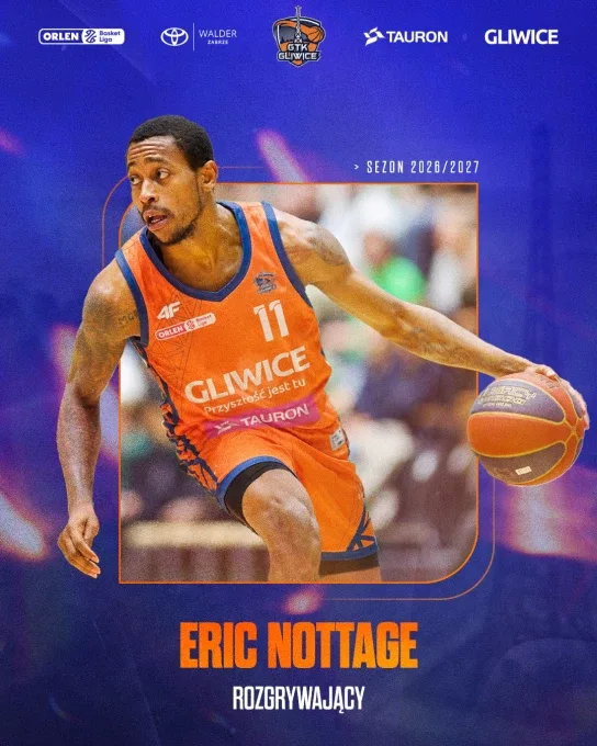 Eric Nottage dołącza do zespołu TAURON GTK Gliwice