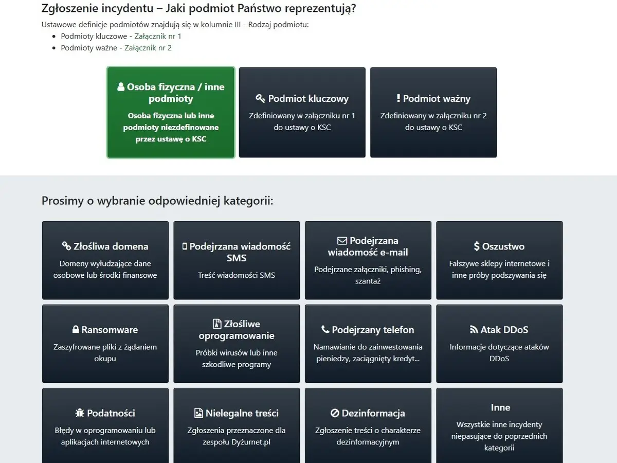 Zgłoszenie fałszywej strony internetowej do CSIRT NASK