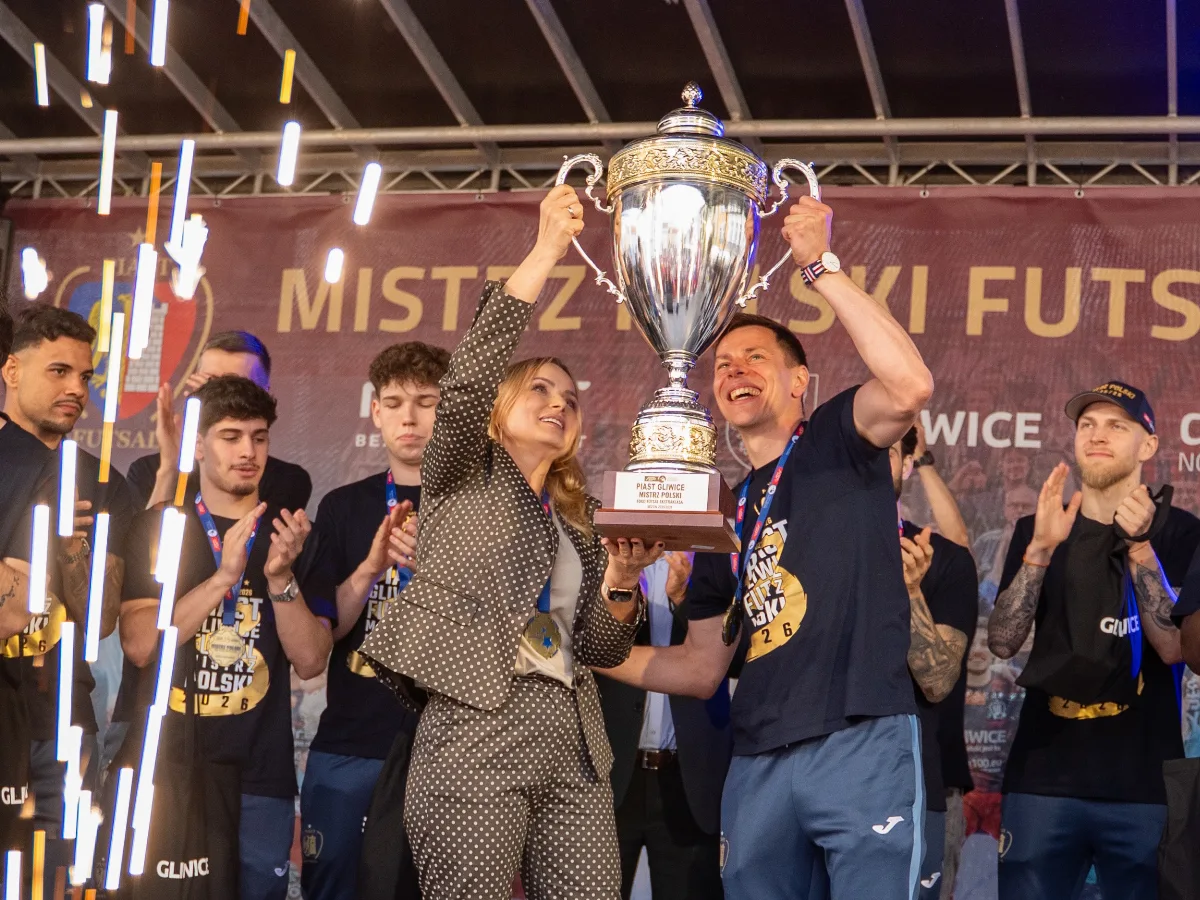 Futsaliści Piasta Gliwice świętują mistrzostwo Polski