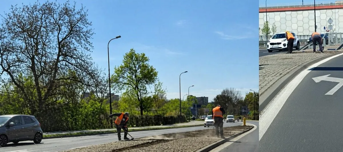Trwa odchwaszczanie pasów drogowych w mieście