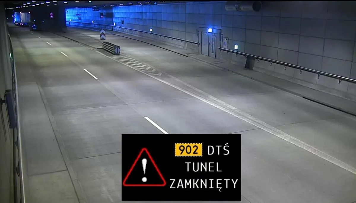 Wznowiono przejazd przez tunel DTŚ w Gliwicach po usunięciu awarii