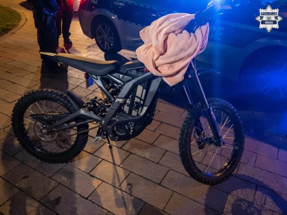 Interwencja policji w Gliwicach: nietrzeźwy 18-latek na motocyklu bez uprawnień